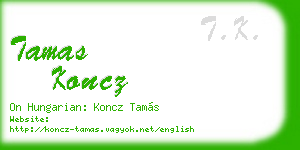 tamas koncz business card